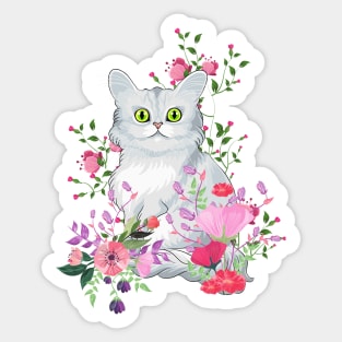 Spring Cat Sticker